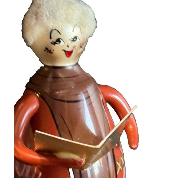 Vintage Soffieria DeCarlini Italy Caroler Hand Blown Glass Ornament 6 1/2" Rare - Picture 8 of 8